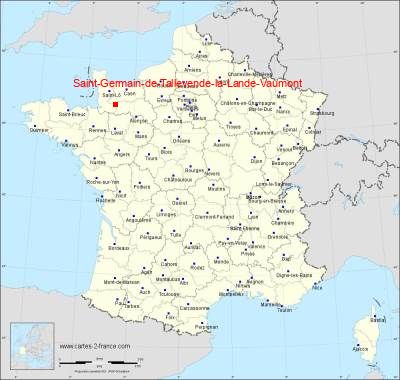 Carte de Saint-Germain-de-Tallevende-la-Lande-Vaumont