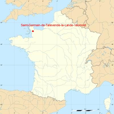 Fond de carte avec Saint-Germain-de-Tallevende-la-Lande-Vaumont