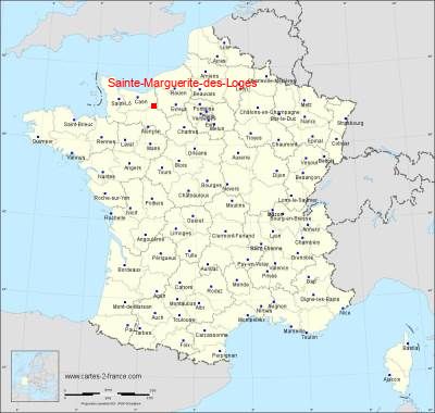 Carte de Sainte-Marguerite-des-Loges