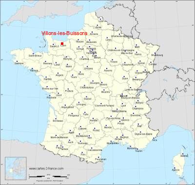 Carte de Villons-les-Buissons