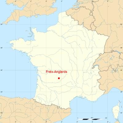 Fond de carte avec Freix-Anglards