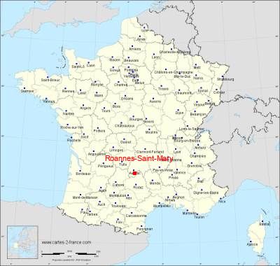 Carte de Roannes-Saint-Mary