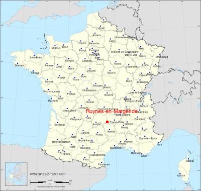 Carte de Ruynes-en-Margeride