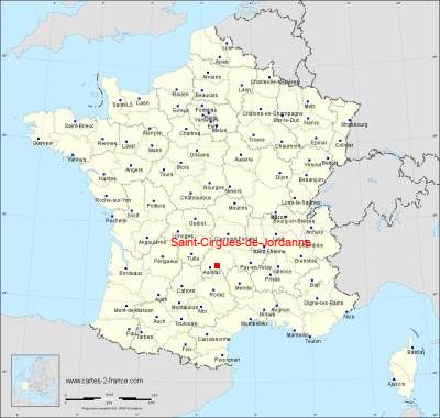 Carte de Saint-Cirgues-de-Jordanne