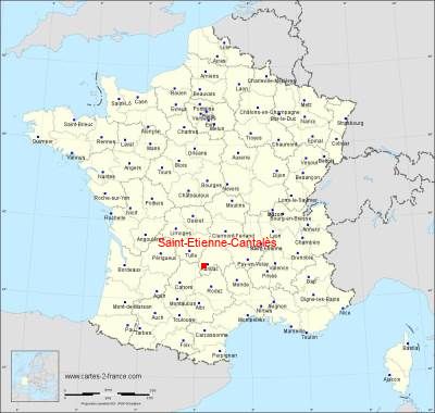 Carte de Saint-Etienne-Cantalès