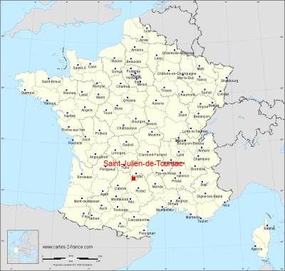 Carte de Saint-Julien-de-Toursac