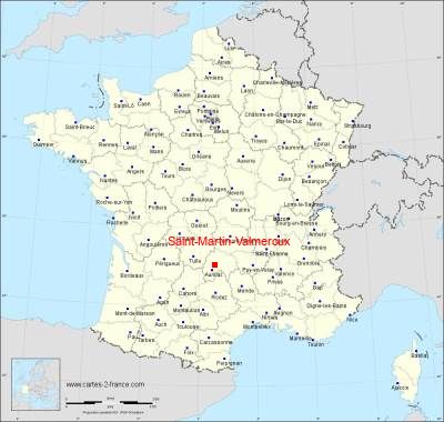 Carte de Saint-Martin-Valmeroux