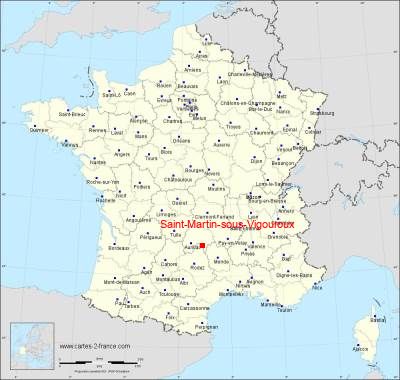 Carte de Saint-Martin-sous-Vigouroux