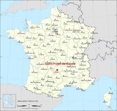 Carte de Saint-Projet-de-Salers