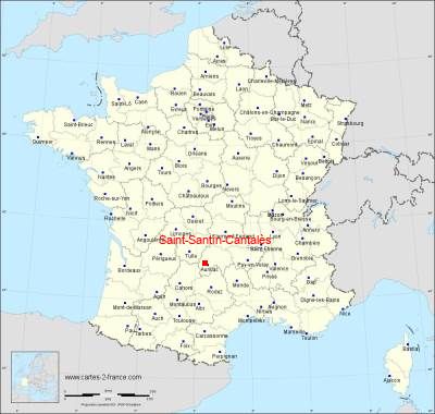 Carte de Saint-Santin-Cantalès