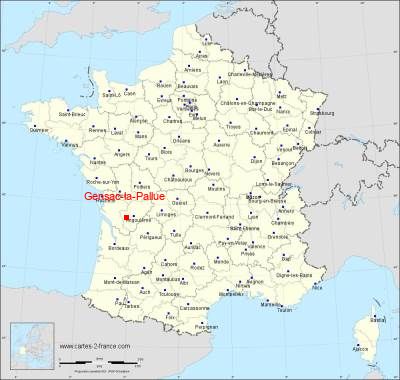 Carte de Gensac-la-Pallue