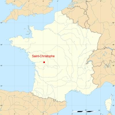 Fond de carte avec Saint-Christophe