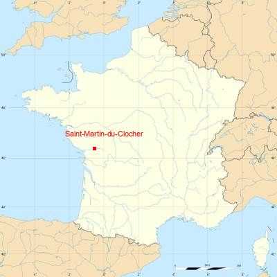 Fond de carte avec Saint-Martin-du-Clocher