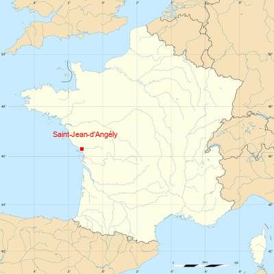 Fond de carte avec Saint-Jean-d'Angély