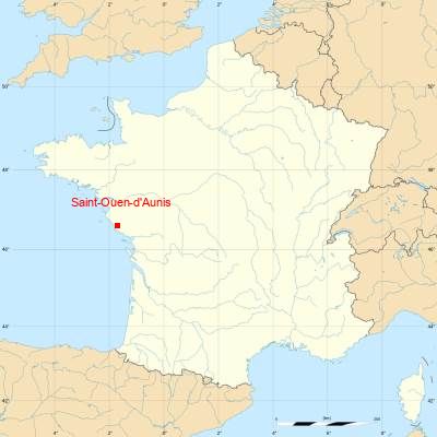 Fond de carte avec Saint-Ouen-d'Aunis