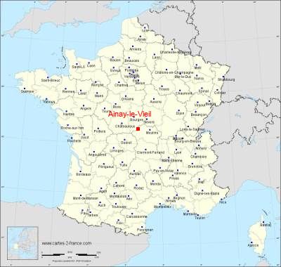 Carte de Ainay-le-Vieil