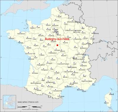 Carte de Aubigny-sur-Nère