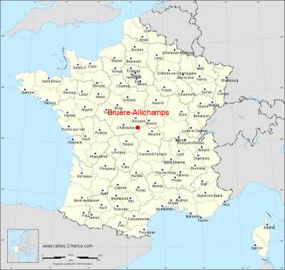 Carte de Bruère-Allichamps