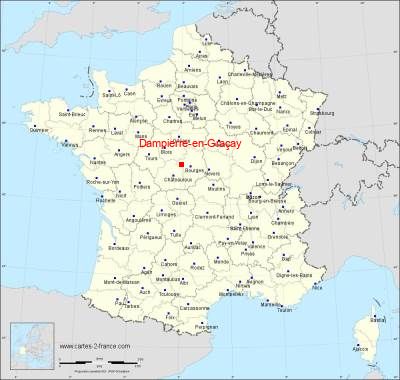 Carte de Dampierre-en-Graçay
