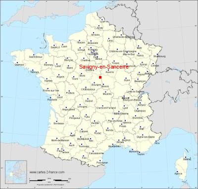 Carte de Savigny-en-Sancerre