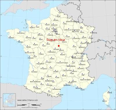 Carte de Sury-en-Vaux