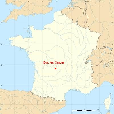 Fond de carte avec Bort-les-Orgues