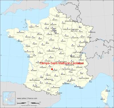 Carte de Camps-Saint-Mathurin-Léobazel