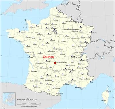 Carte de Courteix