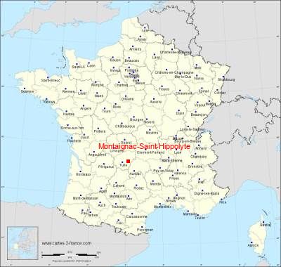 Carte de Montaignac-Saint-Hippolyte