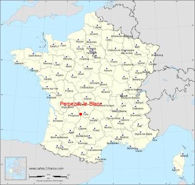 Carte de Perpezac-le-Blanc