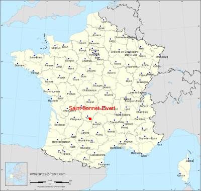 Carte de Saint-Bonnet-Elvert