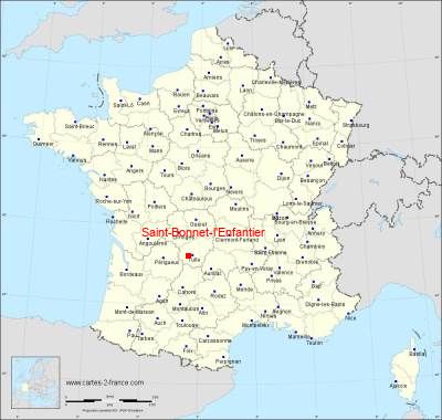 Carte de Saint-Bonnet-l'Enfantier