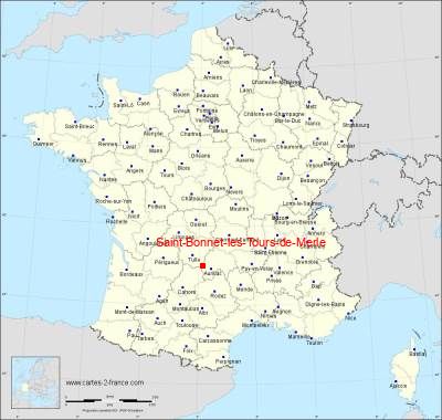 Carte de Saint-Bonnet-les-Tours-de-Merle