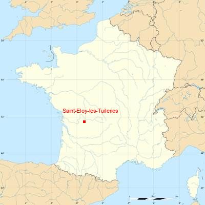 Fond de carte avec Saint-Eloy-les-Tuileries