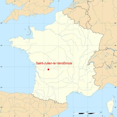Fond de carte avec Saint-Julien-le-Vendômois
