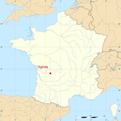 Fond de carte avec Vignols
