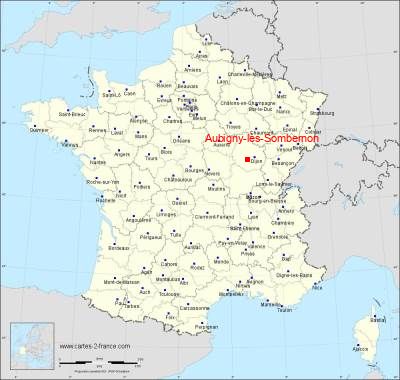 Carte de Aubigny-lès-Sombernon