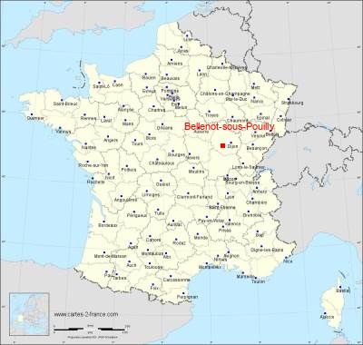 Carte de Bellenot-sous-Pouilly