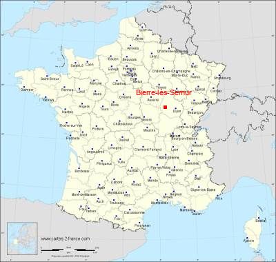 Carte de Bierre-lès-Semur