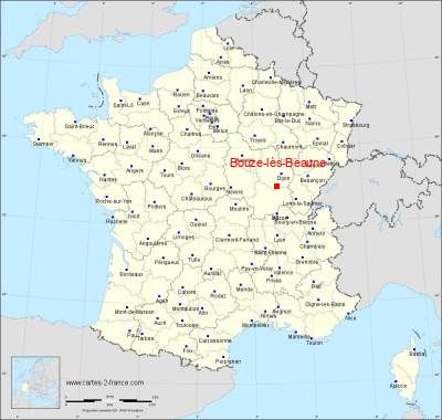 Carte de Bouze-lès-Beaune