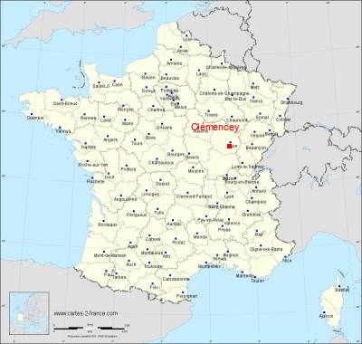 Carte de Clémencey