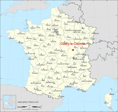 Carte de Cussy-la-Colonne