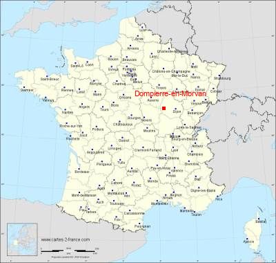 Carte de Dompierre-en-Morvan