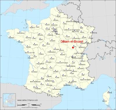 Carte de Détain-et-Bruant