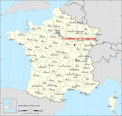 Carte de Fontaines-en-Duesmois