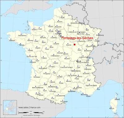 Carte de Fontaines-les-Sèches