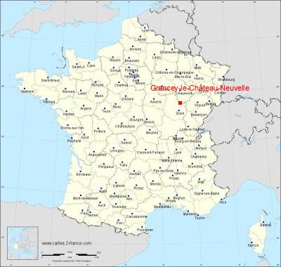 Carte de Grancey-le-Château-Neuvelle