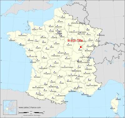 Carte de Is-sur-Tille