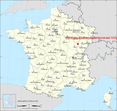 Carte de Montigny-Mornay-Villeneuve-sur-Vingeanne