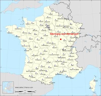 Carte de Montigny-sur-Armançon